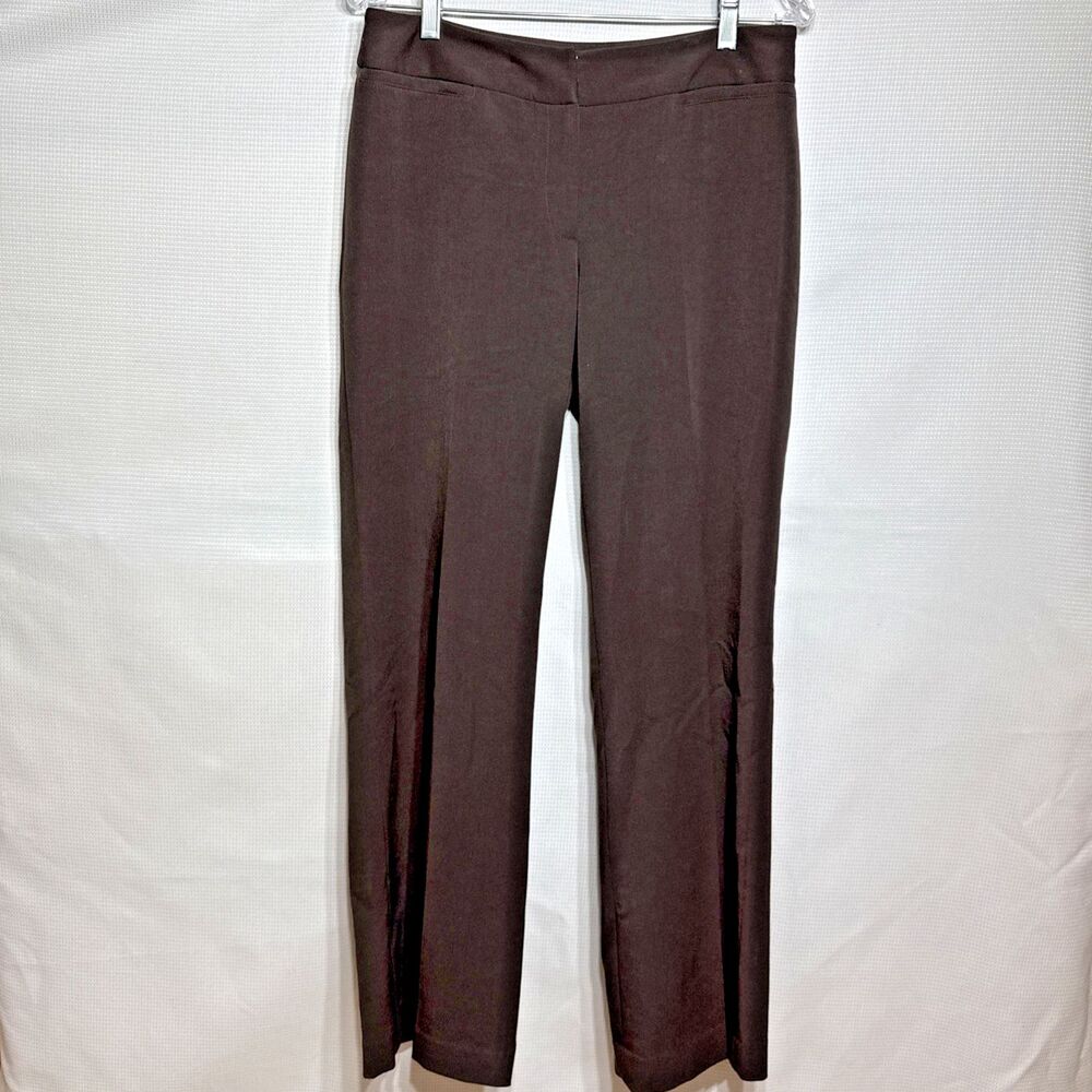 Apt 9 Maxwell Women's Stretch Brown Flat Front Work Dress Career Pants - 8